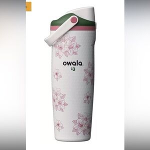Owala 13 Floral White Water Bottle - Pink & Green Accents Masters Azalea golf